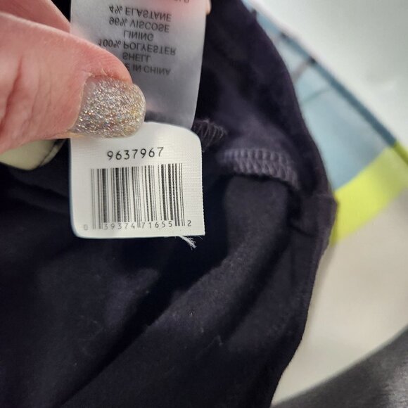 Vince Camuto Midi Dress XS Petite Sleeveless Striped Chiffon Flowy Sheer - Picture 9 of 9